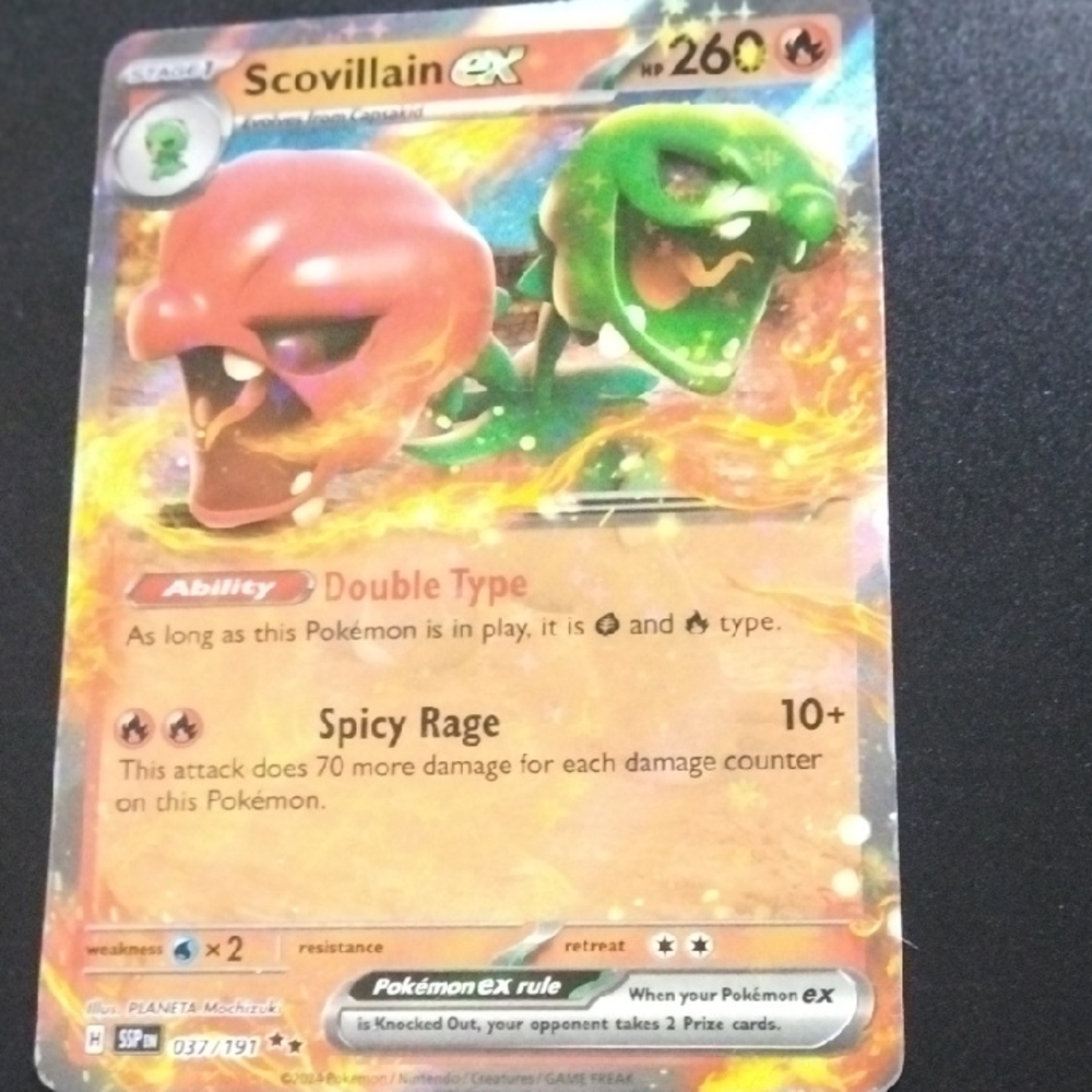 Scovillain EX Pokémon Card - Red and Green